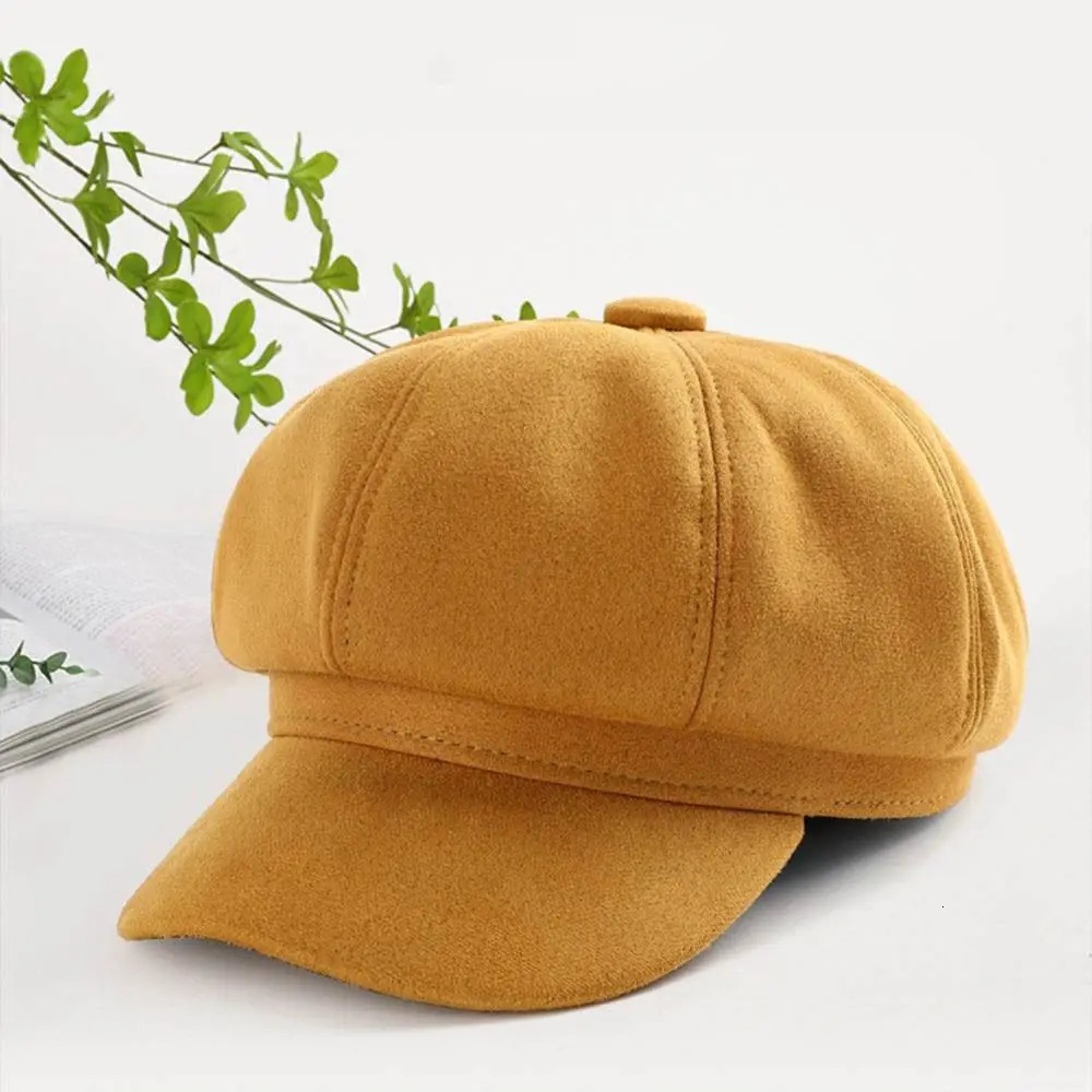 Womens Retro Baker Boys Hat ed Beret Flat Winter s 241210