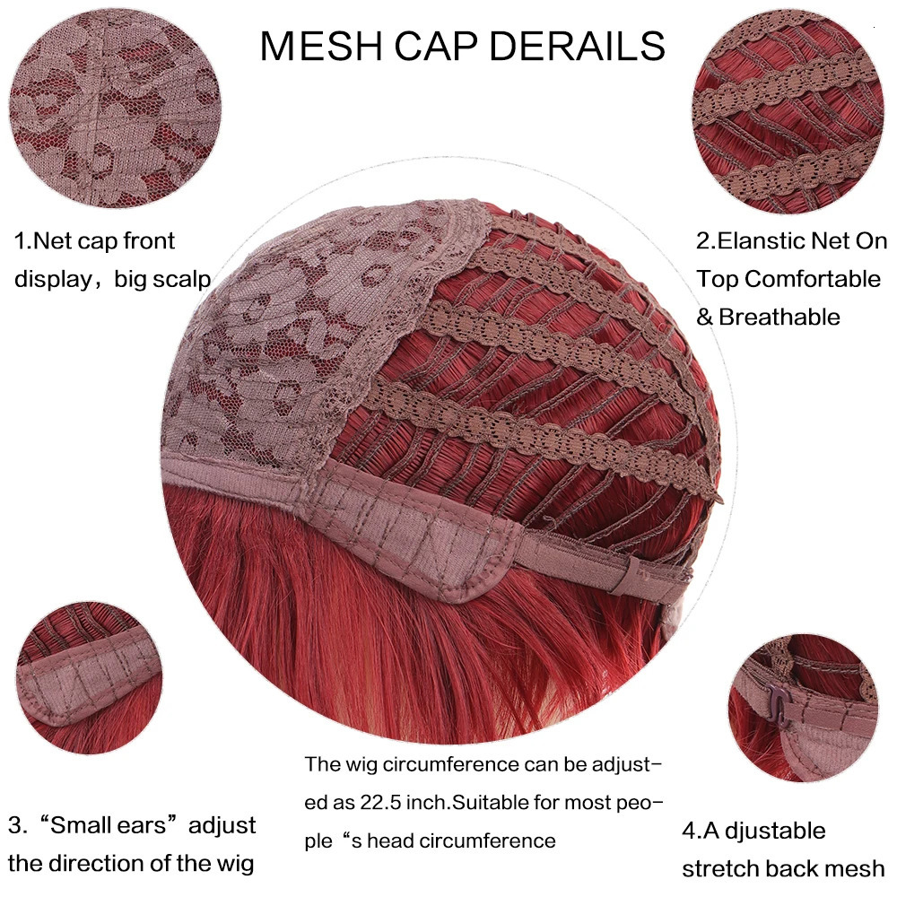 Short Straight Brown Wig Boy Synthetic Hair With Bangs For Men Male Cosplay Halloween Anime Costume Wig Heat Resistant 241213