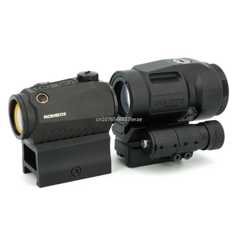 5 1x20mm Compact 2 MOA Red Dot Sight Perfect Replica JULIET3 3X Magnifier Rifscope Hunting Scope With 20mm Riser MountXJ241214