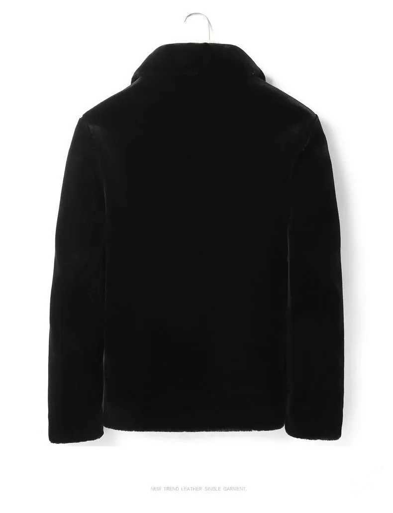 Mens winter faux fur hooded oversized jacket 5XL 6XL mens long sleeved thick zipper jacket mens jacket PU fluffy coat W241213