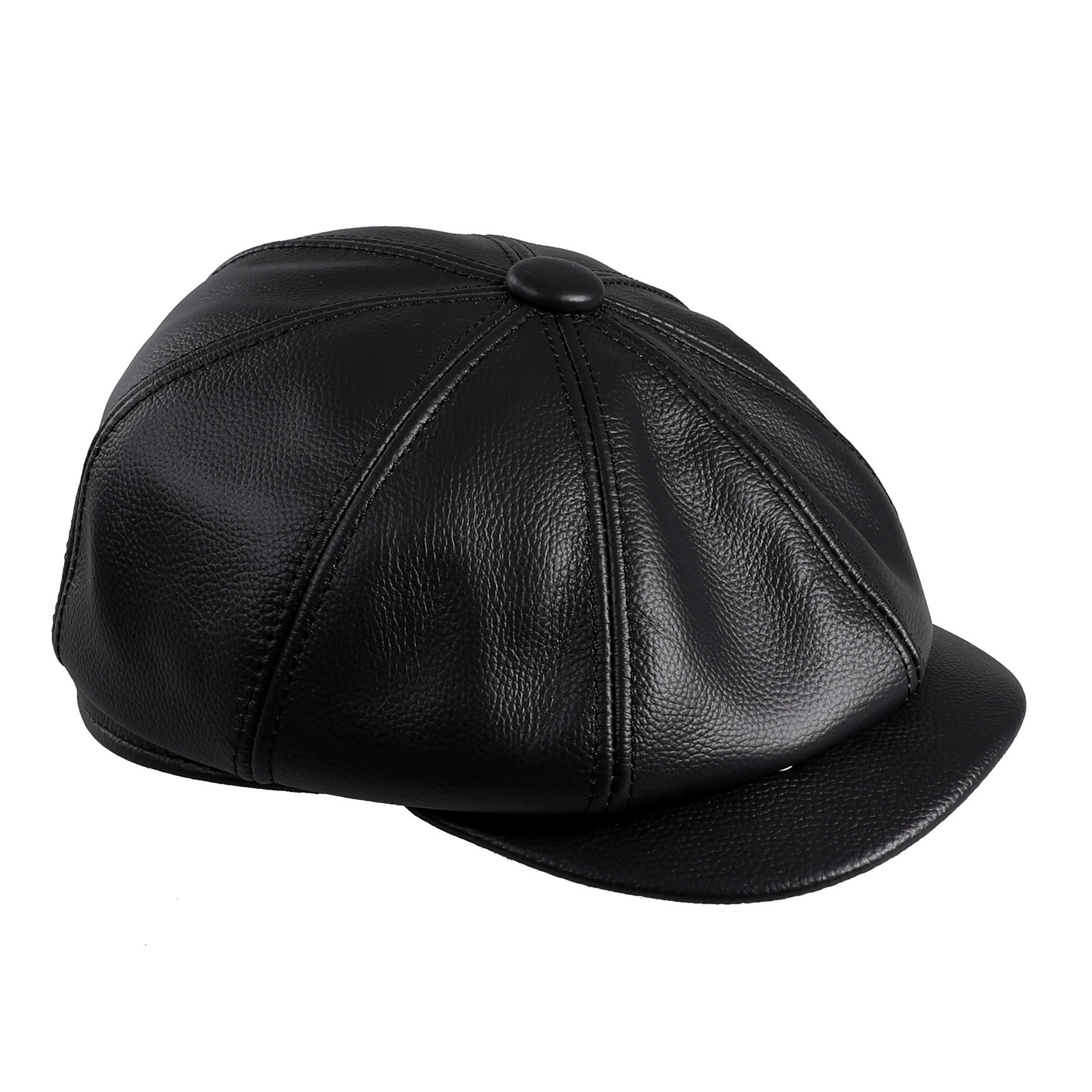 Mens sboy Flat Cap 100% Premium Genuine Cowhide Leather 8 Panel Gatsby Ivy Golf Cabbie Hat 241214