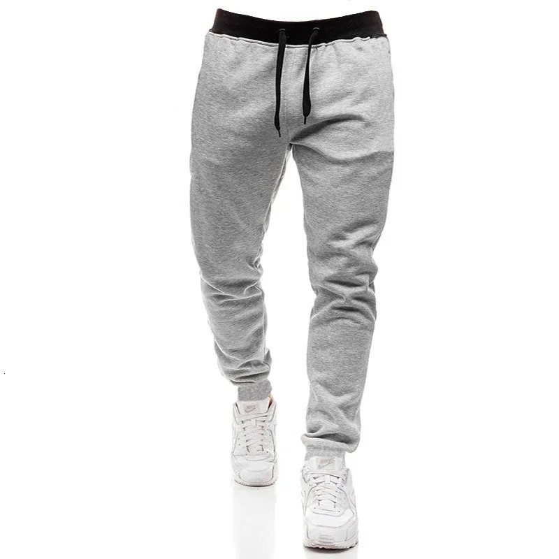 Mens Large Size Plus Fleece Fitness Pants Sports Casual Black Waist Running Bunches Small Foot Sweatpants Can Be 241214