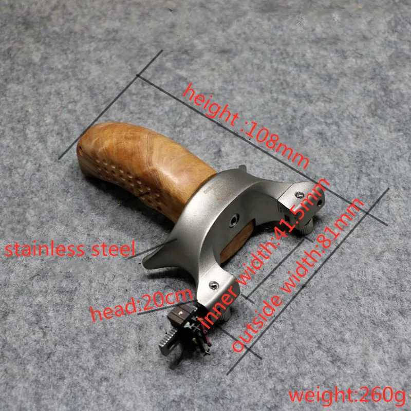 New Arrival slingshot stainless steel+wood fast press lamp aiming precision outdoor combat powerful hunting catapult bow Z241214