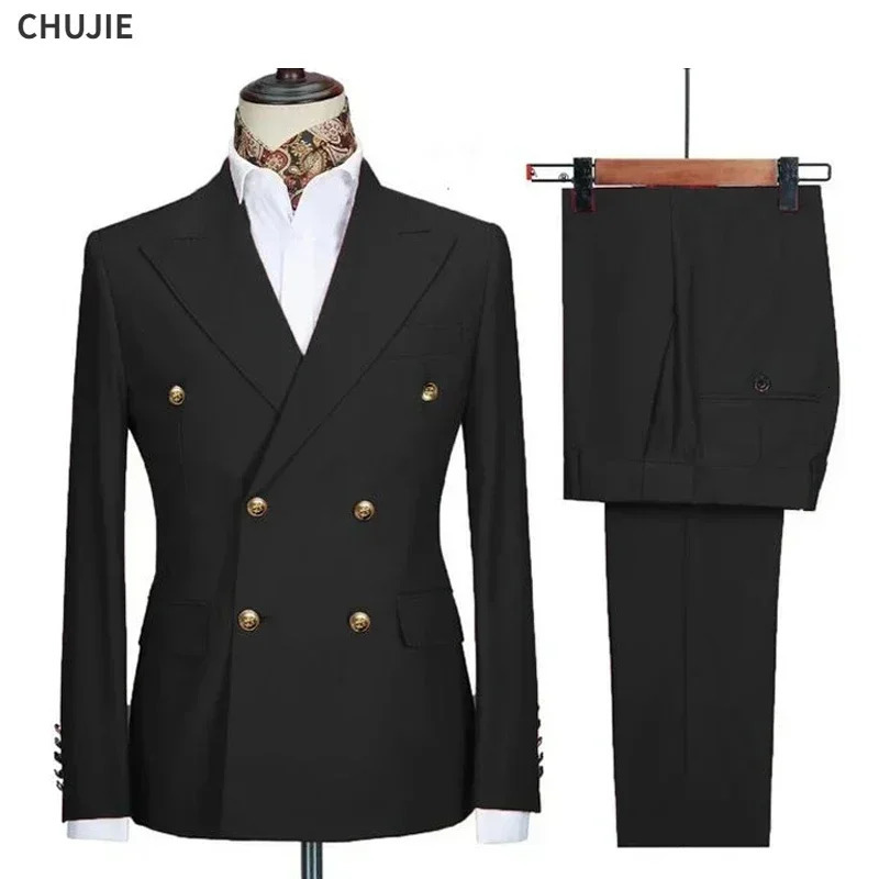 Suits For Men 2 Pieces Set Wedding Jackets Pants y Elegant Blazers Closure Collar Party Classic Full Without Accessories 241211