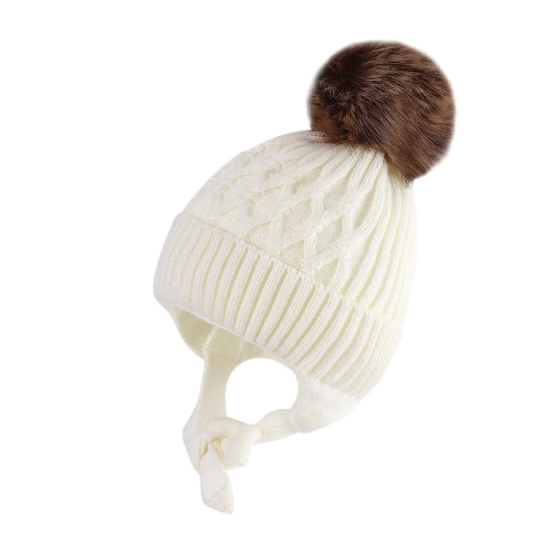 Children children baby hats winter warm childrens earmuffs cute childrens pull caps baby hats W241213