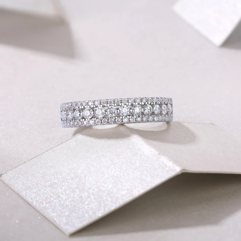 925 Sterling Silver Ring Fine Jewelry Women Engagement Wedding Bands 241213
