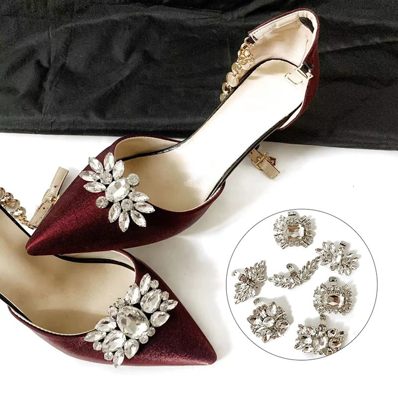 Removable shoe clip high heels charming jewelry shoe decoration DIY rhinestone bridal shoe accessories womens shoe buckle 241213