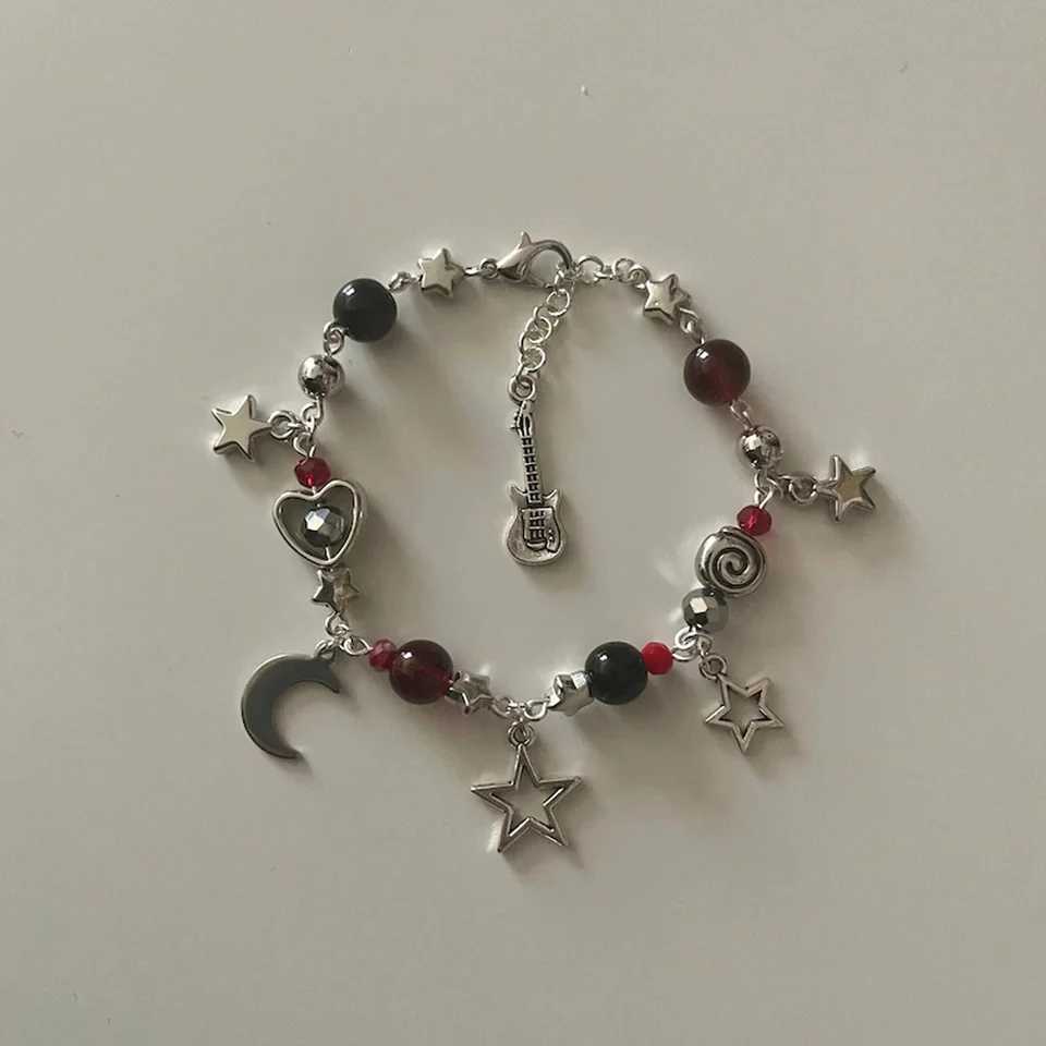One Piece Fashion Exquisite Envelope Sterry Star Bow Y2K Flower Silver Colour Bracelet Woman Party Gift DailyXJ241214