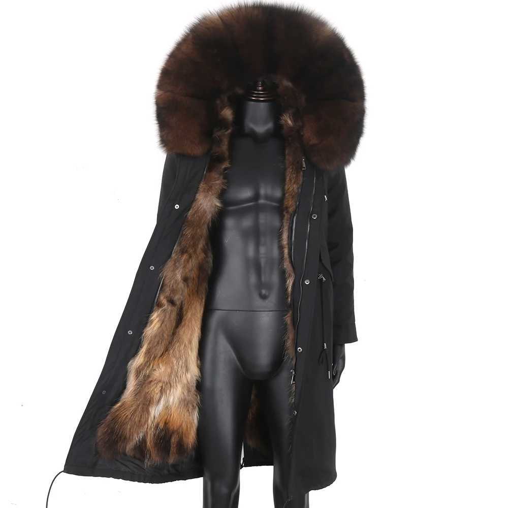 LaVelache waterproof winter jacket mens X-Long Parkas Real Fox fur lining natural raccoon fur collar thick warm mens jacket W241213