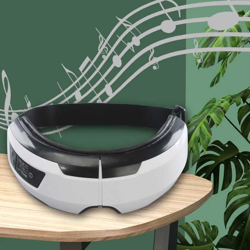 Electric eye massager vibration therapy air pressure heating massage relaxation health care fatigue pressure Bluetooth music folding W241213