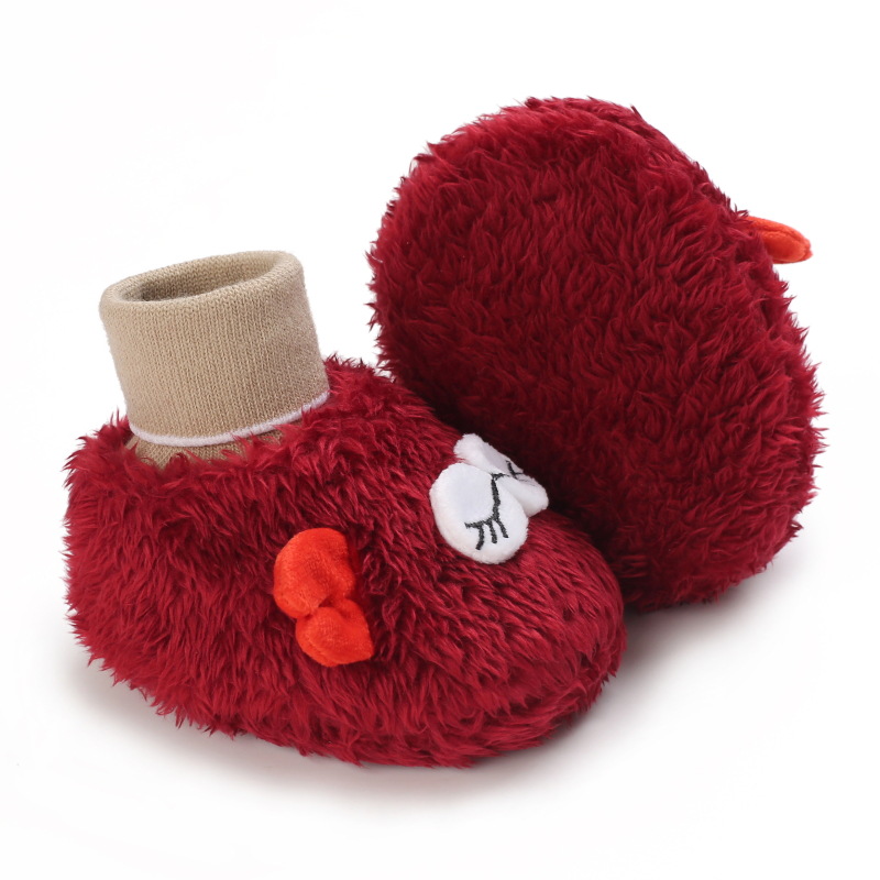 Winter Newborn Baby Socks Shoes Warm Cartoon Toddler Littlesprouts First Walkers Boots Cotton Comfort Soft Anti-slip Warm Infant Shoes 0-18 Months