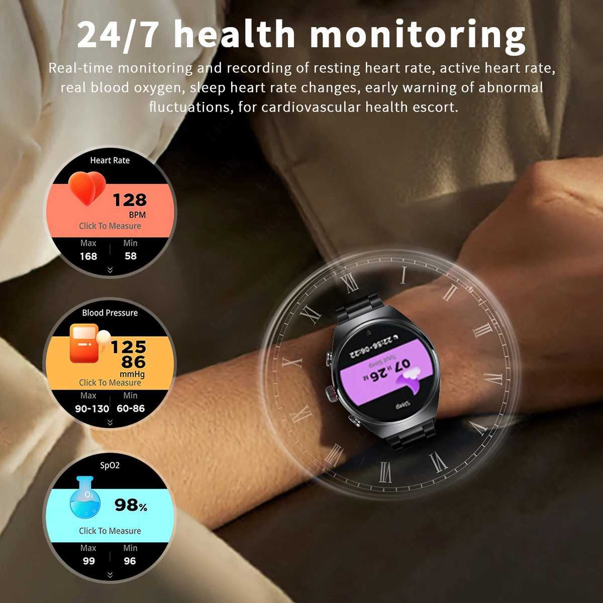 High Quality LIGE Headset Smart Watch TWS 2 In 1 Wireless BT Headset Call NFC Health Monitoring Sports Music Smartwatch Waterproof O241213