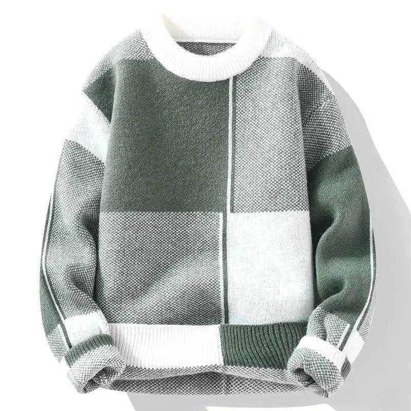 Round Collar Crewneck Long Sleeve Thick Knitwear Original Autumnr and Winter Pullover Man Casual Y2k Knitted Sweaters for Men 241209