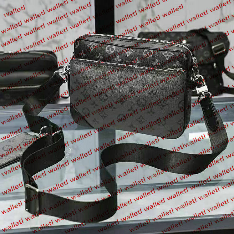 Hight Quality Designer bags mens womens POCHETTE TRIO Cross Body Wallets Leather tote bag Patchwork handbag shoulder bags Totes Purse Crossbody Bag with dust bag