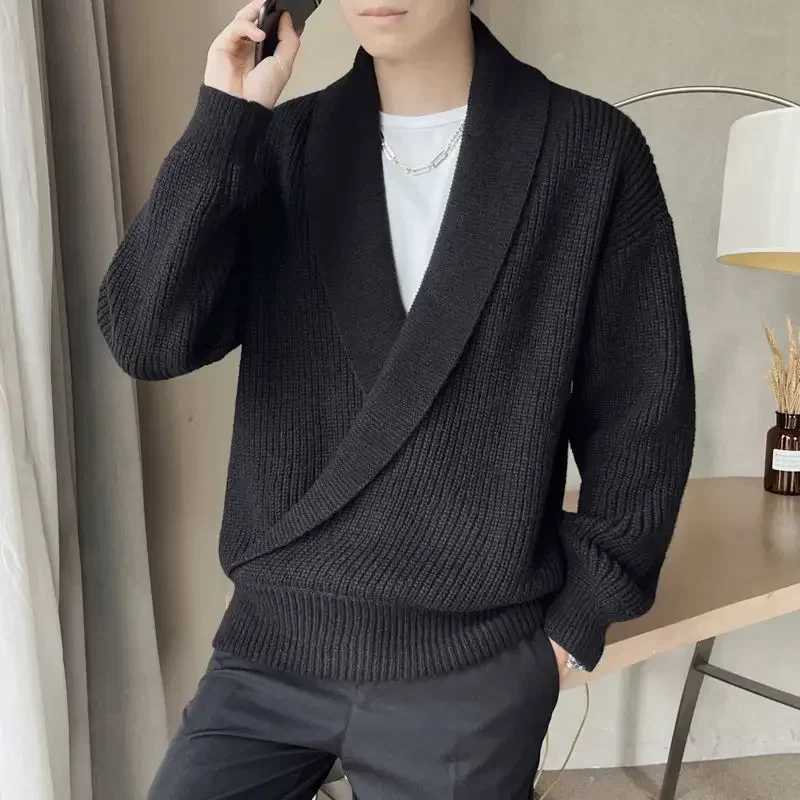 New Arrival New thick mens sweater Korean style Coats designer Y2k sportswear Jumpers fashionable knitted cardigan wool sweater loose fit cheap and op