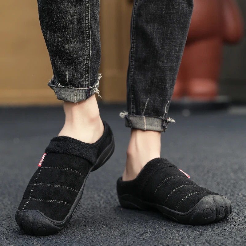 Men Slippers Winter Bottom Soft Home Shoe Cotton Thick Indoor SlipOn Slides Comfortable Plus Size 241214