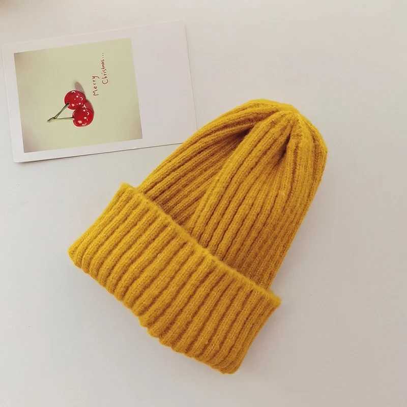 Autumn Knitted Childrens Beaver Hat Baby Knitted Hat Boys and Girls Winter Warm Hat 1-6 Years Old W241213