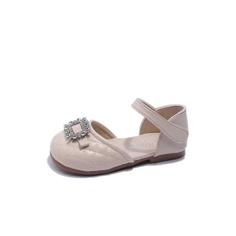 Sandals Summer Kids Shoes for Girls Sandals Fashion Girls Beach Sandals Princess Rhinestone Plaid Wedding Bridesmaid Shoes Baby G12291 H241213