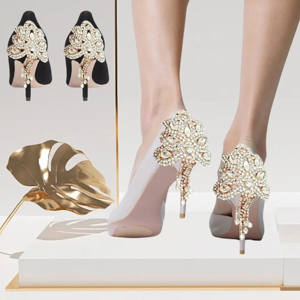 Sparkling rhinestone DIY high heels decoration wedding party high heels accessories high heels decoration Chinese retro 241213