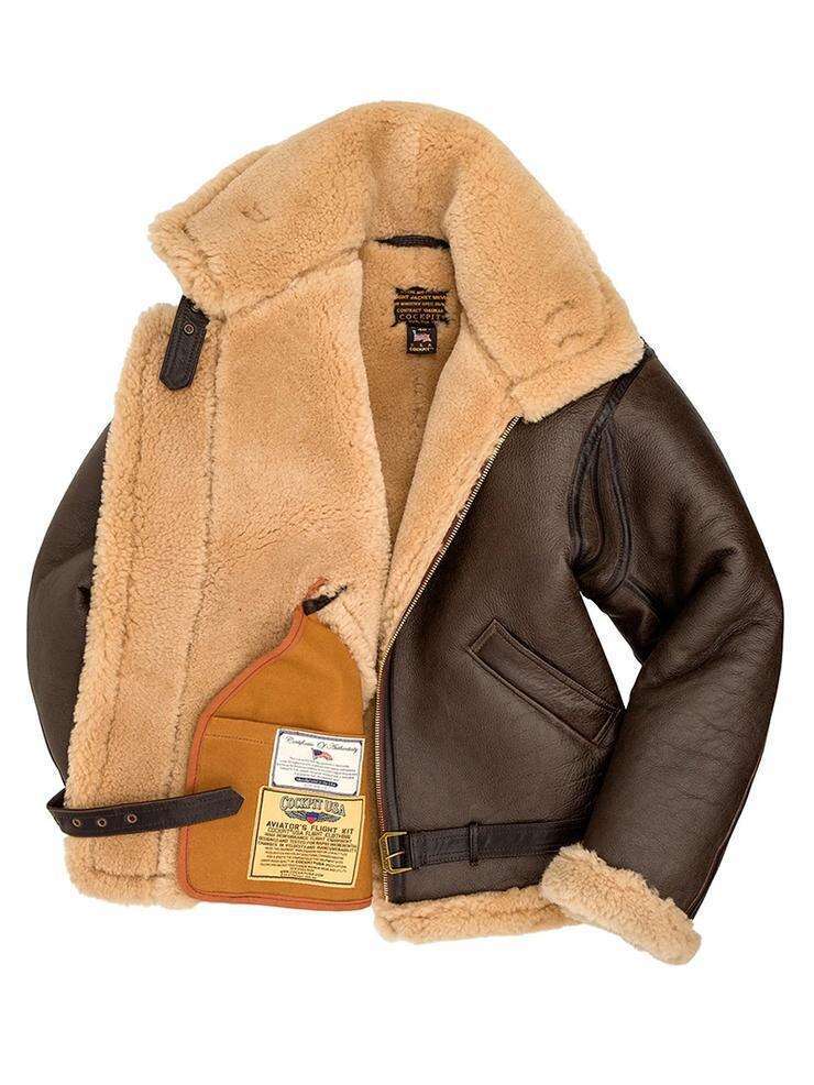 New Faux Leather Plush Integrated Men's Coat With Long Sleeves And Thick Synthetic Fur