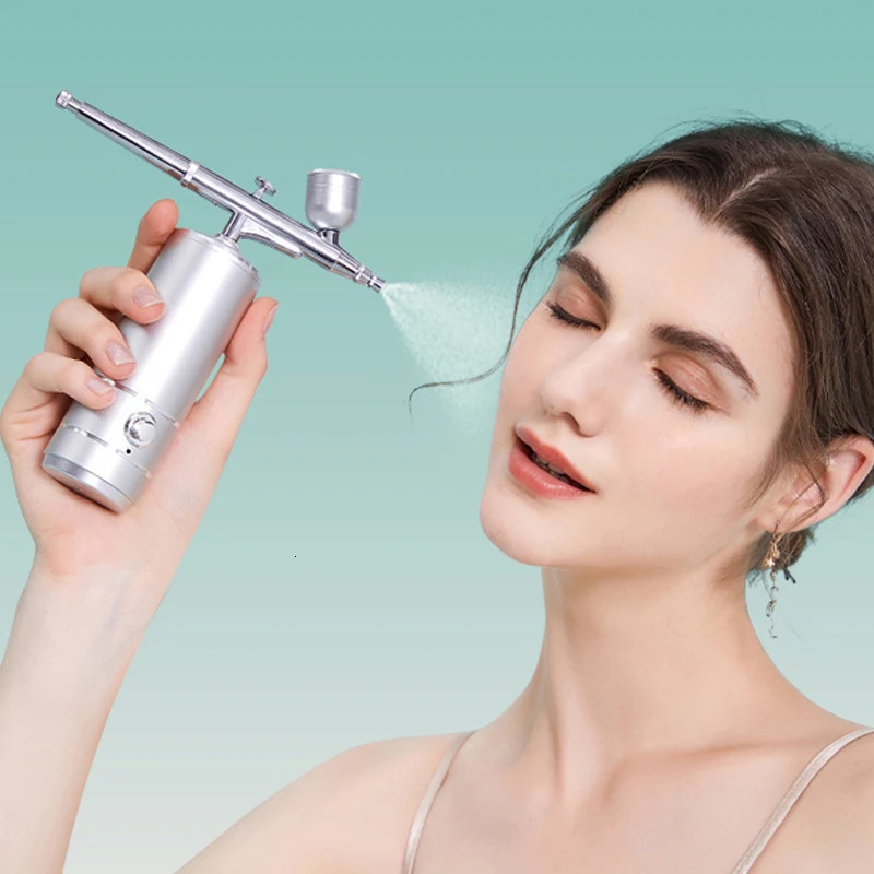 Handheld High Pressure Oxygen Water Jet Oxygen Injection Spray Facial Steamer Mist Nano Oxygen Injector 241213
