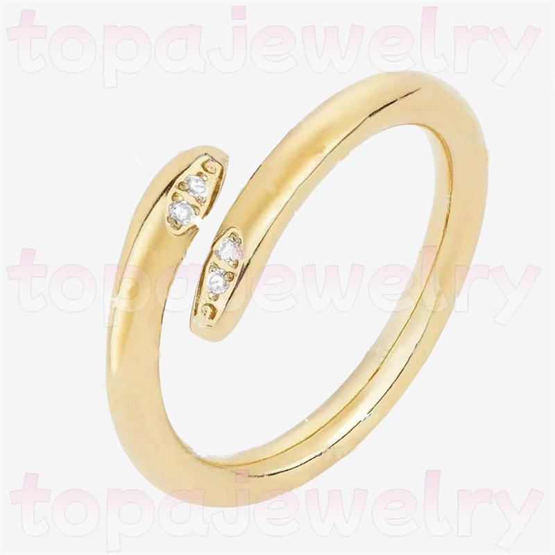 Designer Love Rings for Women men Band RingsTitanium Steel Nail Ring Casual Ladies Gift With CZ Diamond fashion Luxury Jewelry gift