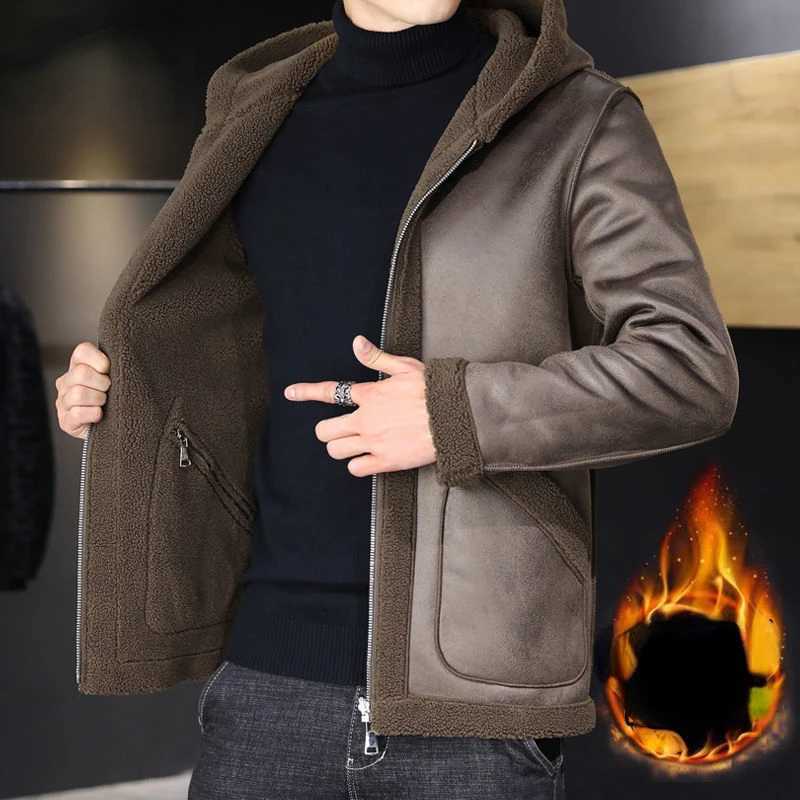New Mens Artificial Fur Coat Winter Thick Warm Coat Big Collar Fur Collar Jacket Mens Fluffy Coat 2024 Q94 W241213