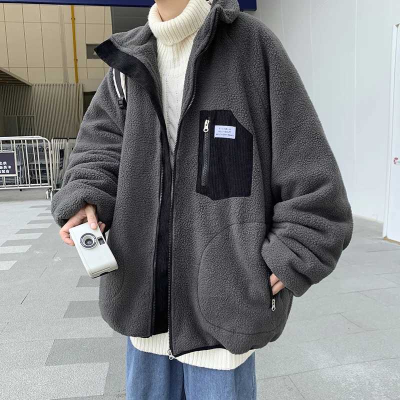 2023 winter mens faux fur coat mink fur jacket outerwear mens plush fluffy windproof zipper top outerwear N2 W241213