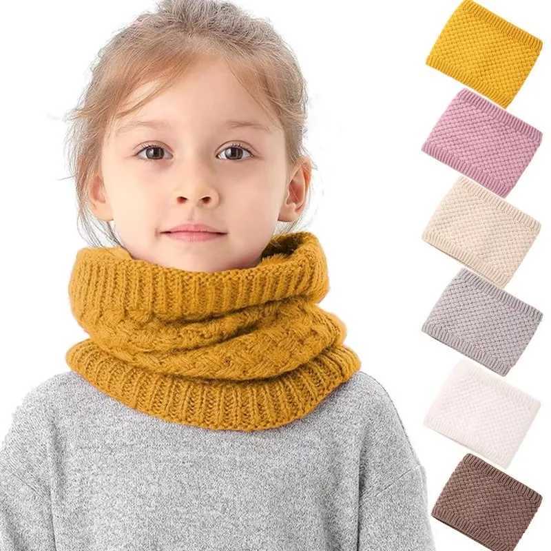 2/3 wool warm childrens hat scarf autumn and winter childrens hat set baby hat warm hat gloves 2 pieces/set W241213