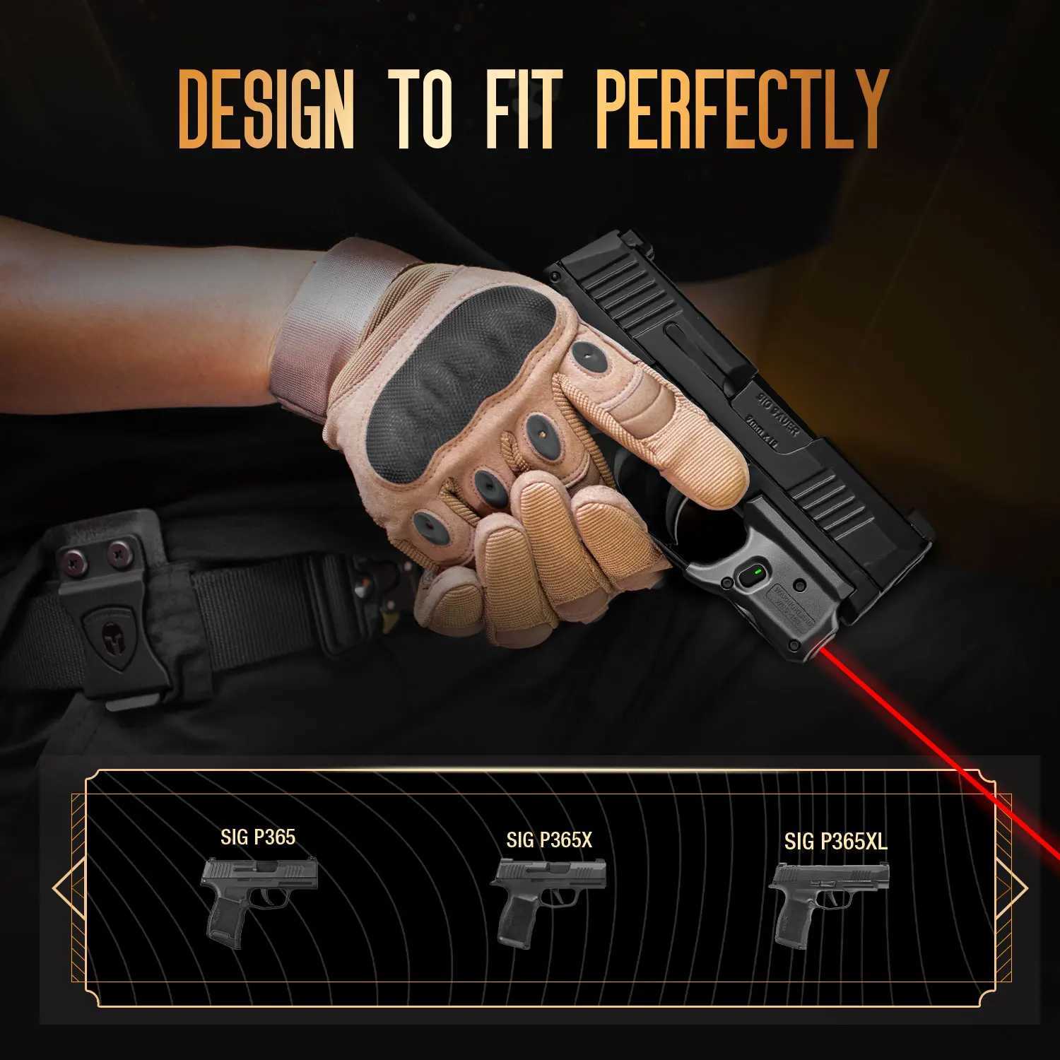 WARRIORLAND Gun Red Laser Light and Kydex Holster Combo Tailored Fit For Sig Sauer P365/P365X/P365XLXJ241214