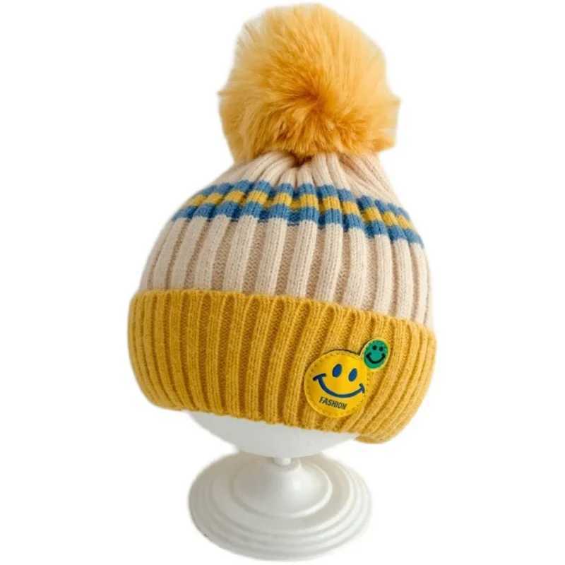 Baby Hat Winter Cute Baby Wool Hat Ear Warm Knit Fall and Winter Boys and Girls Childrens Pullover Hat W241213