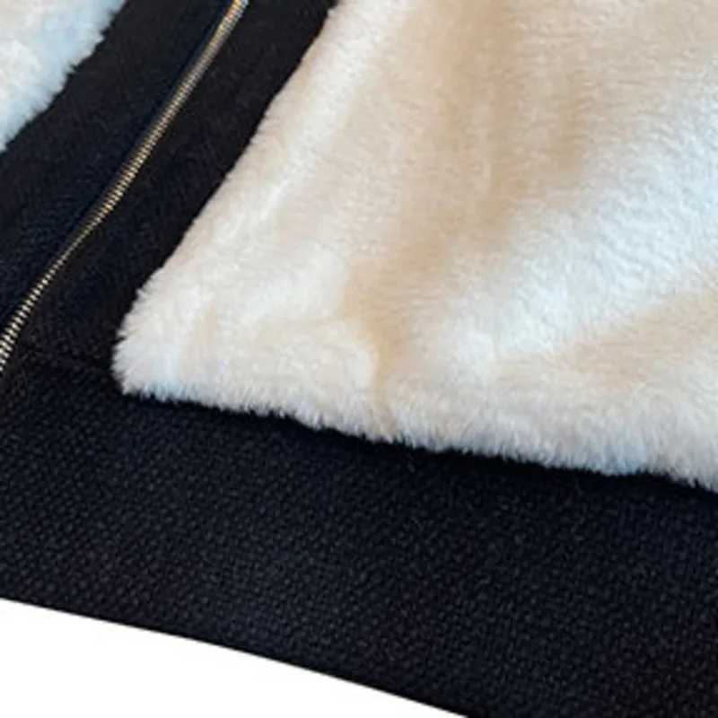 Autumn and winter mens imitation mink fur thick coat mens patchwork contrasting colors mens fur coat Jaqueta De Couro Masculina W241213