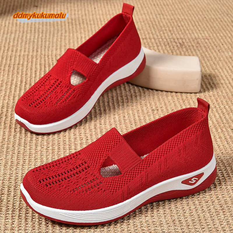 Women Wedges High Quality Slip On Flats Men Loafers Breathable Mesh Running Sneakers Ladies Sport Shoes#12 ddmykukumalu