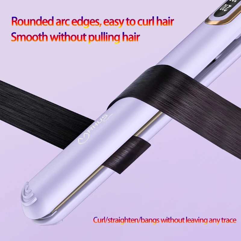 Quick styling curler hair straightener 2-in-1 safe hair care beauty and healthy styling tool W241214