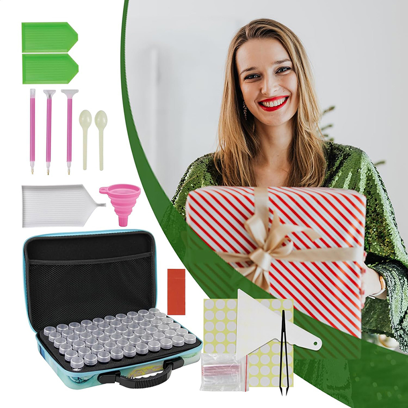 New Diamond Painting Kit Convenient Sticker Dot Drill Pen Viscose Container Storage Bag