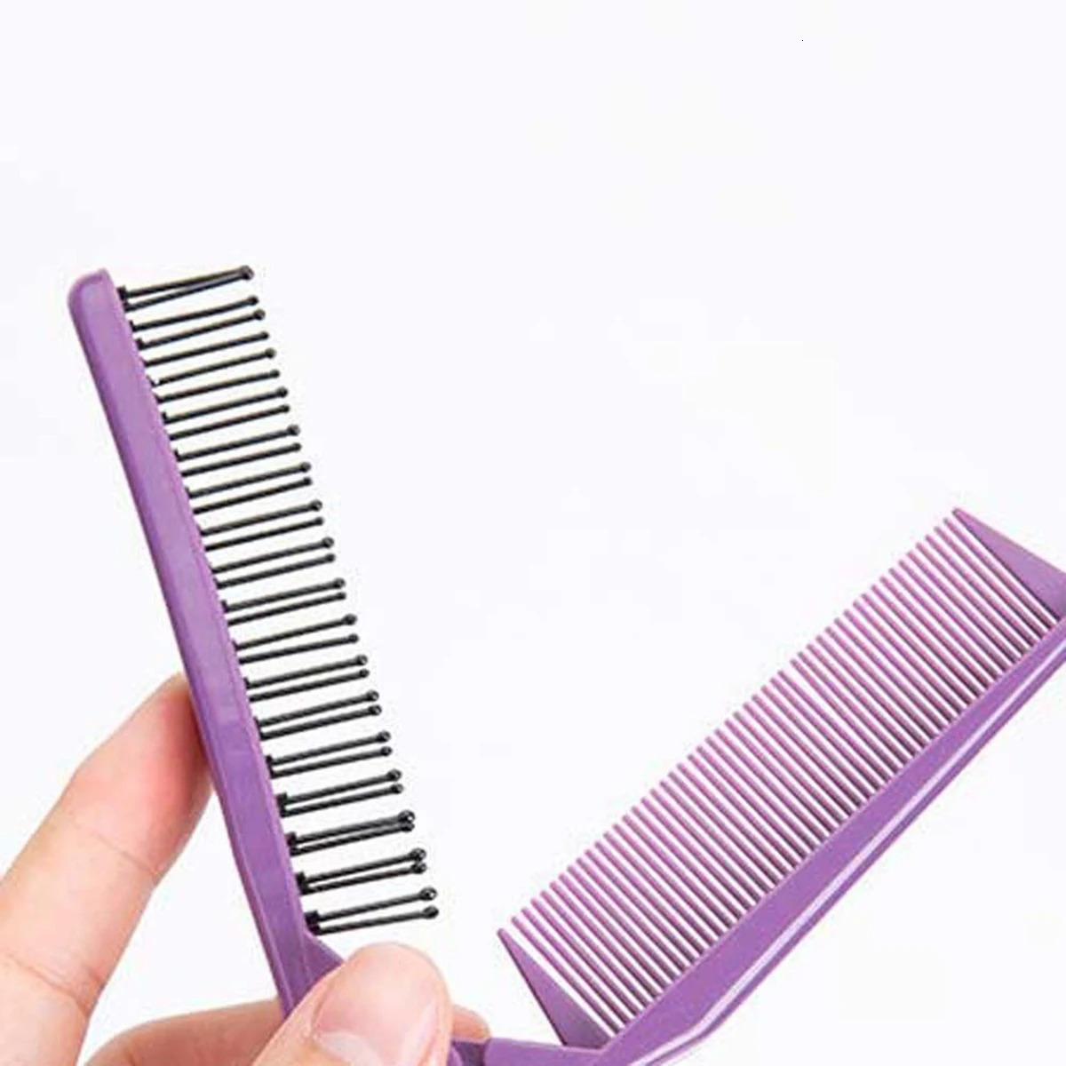 Purple Combs Set Wide Teeth Scalp Massage Comb Air Cushion Combs Folding Comb Hair Brush Women Hairdressing Tool Pointed Comb 241213