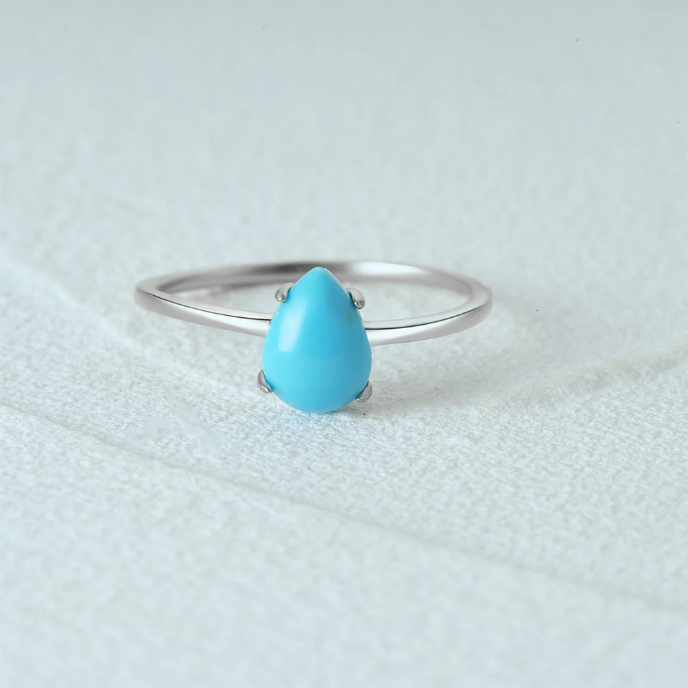CANNER S925 Sterling Silver Moonstone Turquoise Ring For Women Wedding Finger Rings Fine Jewelry Bague Gifts Bijoux Anillos 241214