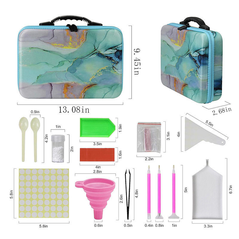 New Diamond Painting Kit Convenient Sticker Dot Drill Pen Viscose Container Storage Bag