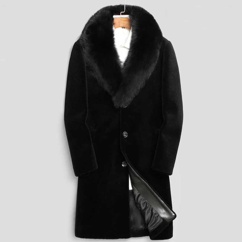 PFHQ casual warm faux fur coat trendy autumn mens dark streetwear single chest outdoor fashion windbreaker 2Z490 W241213