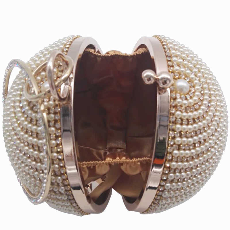 Clutch Bag Korean Version Round Diamond Embellishment Bag Leisure Handbag Dinner Bag Versatile Bag Made Hand 240920