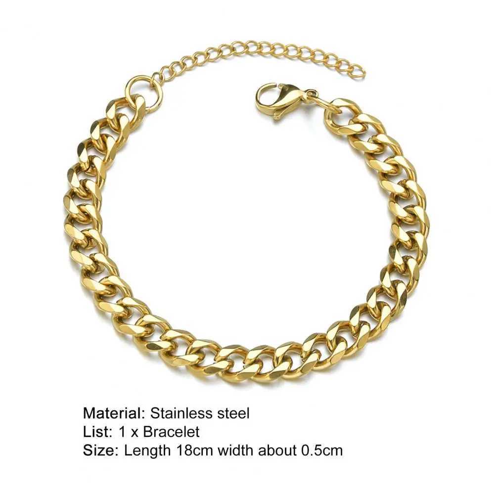 2023 New Tren Cuban Chain Men Bracelet Classic Stainl Steel Chain Bracelet For Men Jewelry Gift Chain Bracelets PunkXJ241214