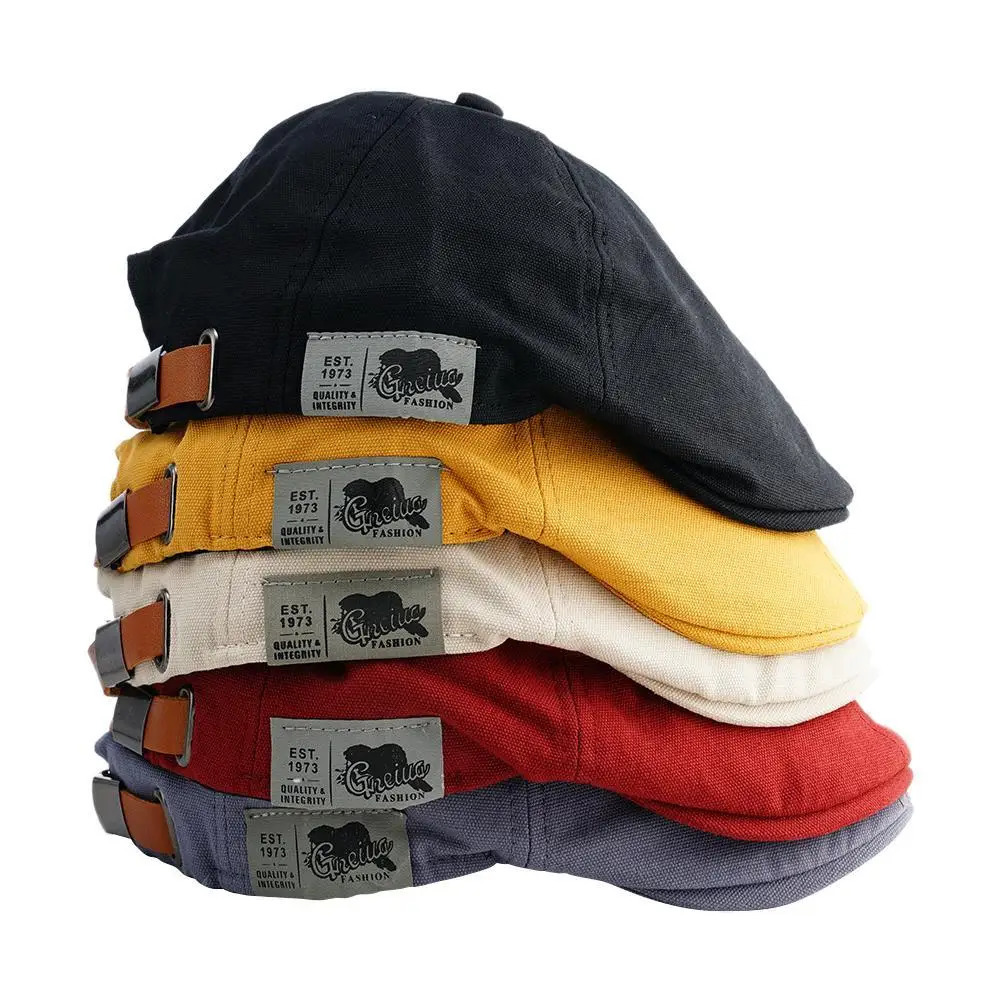 Vintage Cotton y Blind Hat Mens and Womens Beret British Western Ivy Classic Winter Retro Linen Flat 241210
