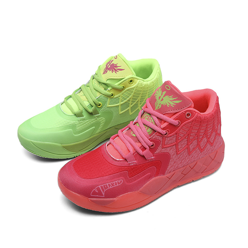 2024 new two-tone color trend basketball shoes fashion casual sports shoes high-top outdoor all-match running shoes