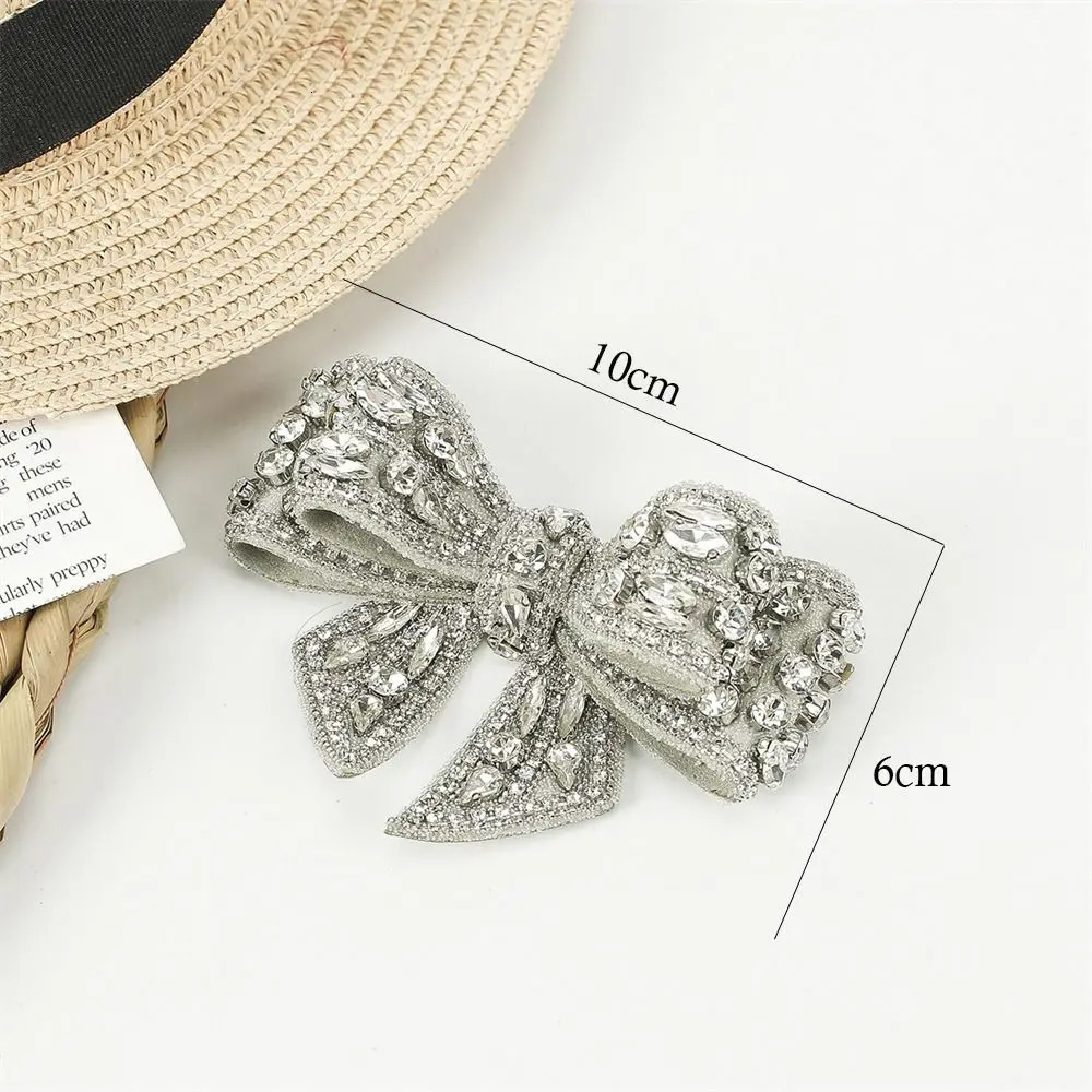 1 piece of rhinestone shoe decoration material bow sparkling shoes floral jewelry shoe accessories wedding bride/no shoe clip 241213