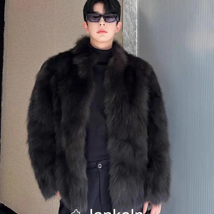 Y2k Jackets for Men Fur Leather Jacket Thickened Mink Coat Winter 241214
