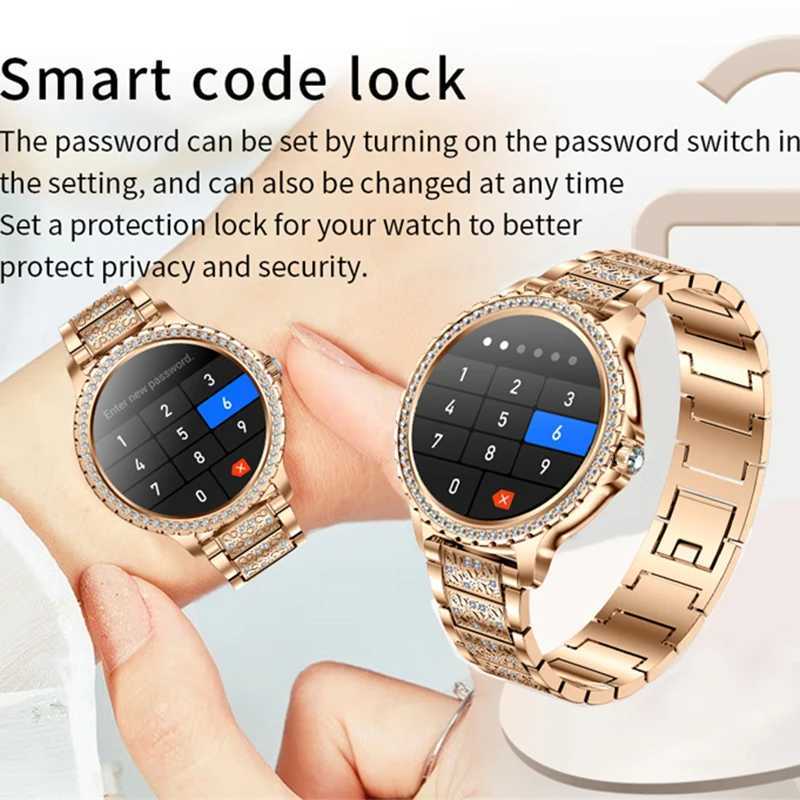 High Quality New Fashion Womens BT Calling Smart Watch 1.32-inch AMOLED 360 * 360 HD Screen Sports Fitness Womens Smart Watch Diamond Band O241213