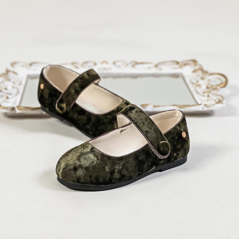 AS 2024 Kids Shoes Children Princess Shoes Baby Girls Dress Shoes Toddler Ballet Flats First Walker Fashion Shoes Mary Jane 241213