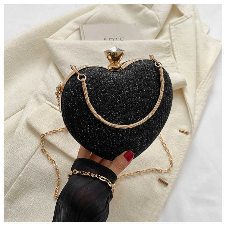 New Evening Party Bag High Quality and Texture Love Small Bag Womens Bag Versatile Chain Handbag Single Shoulder Crossbody Bag