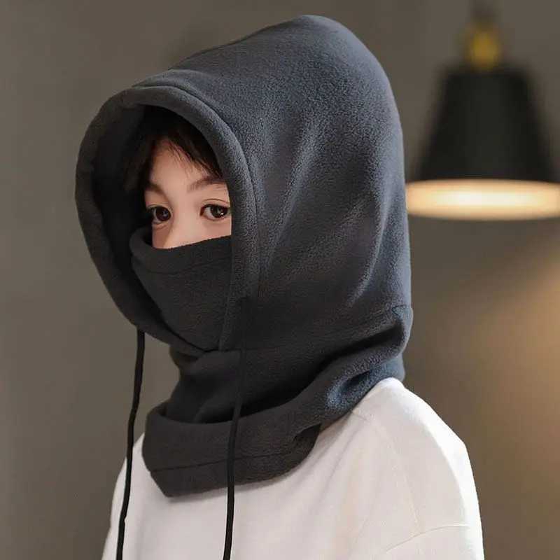 Childrens plush Balaclava hat winter skiing windproof hat thick and warm outdoor bicycle hat W241213