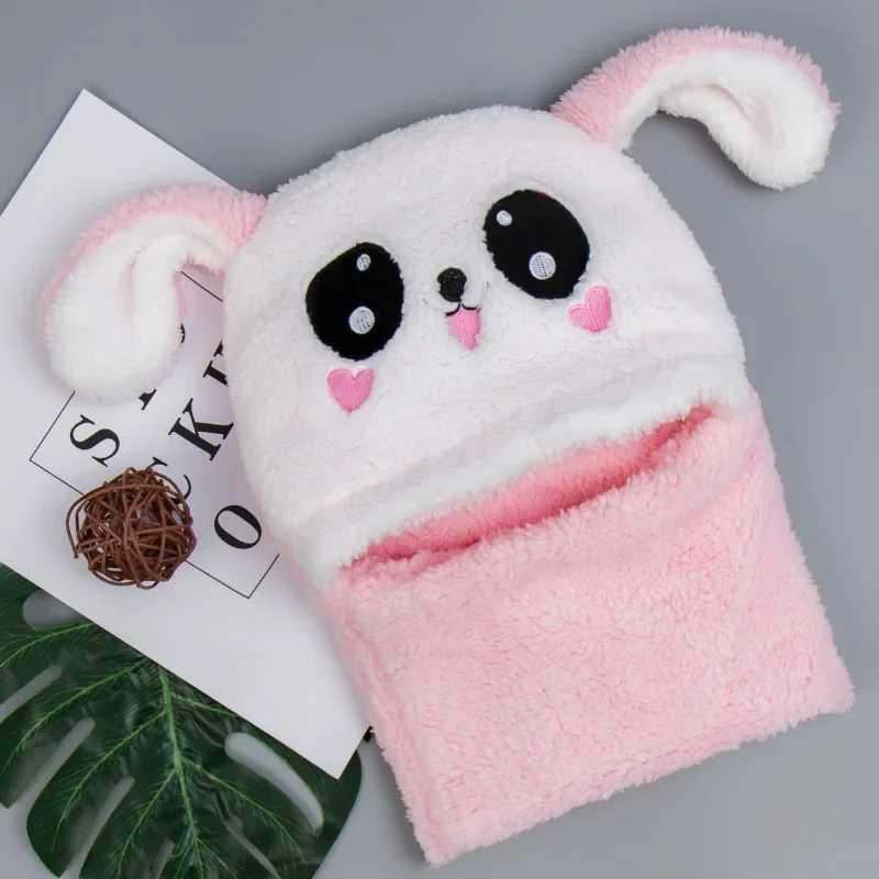 Childrens hat boy photography girl plus wool hat panda ear childrens supplies 2022 winter warm scarf set newborn baby supplies W241213